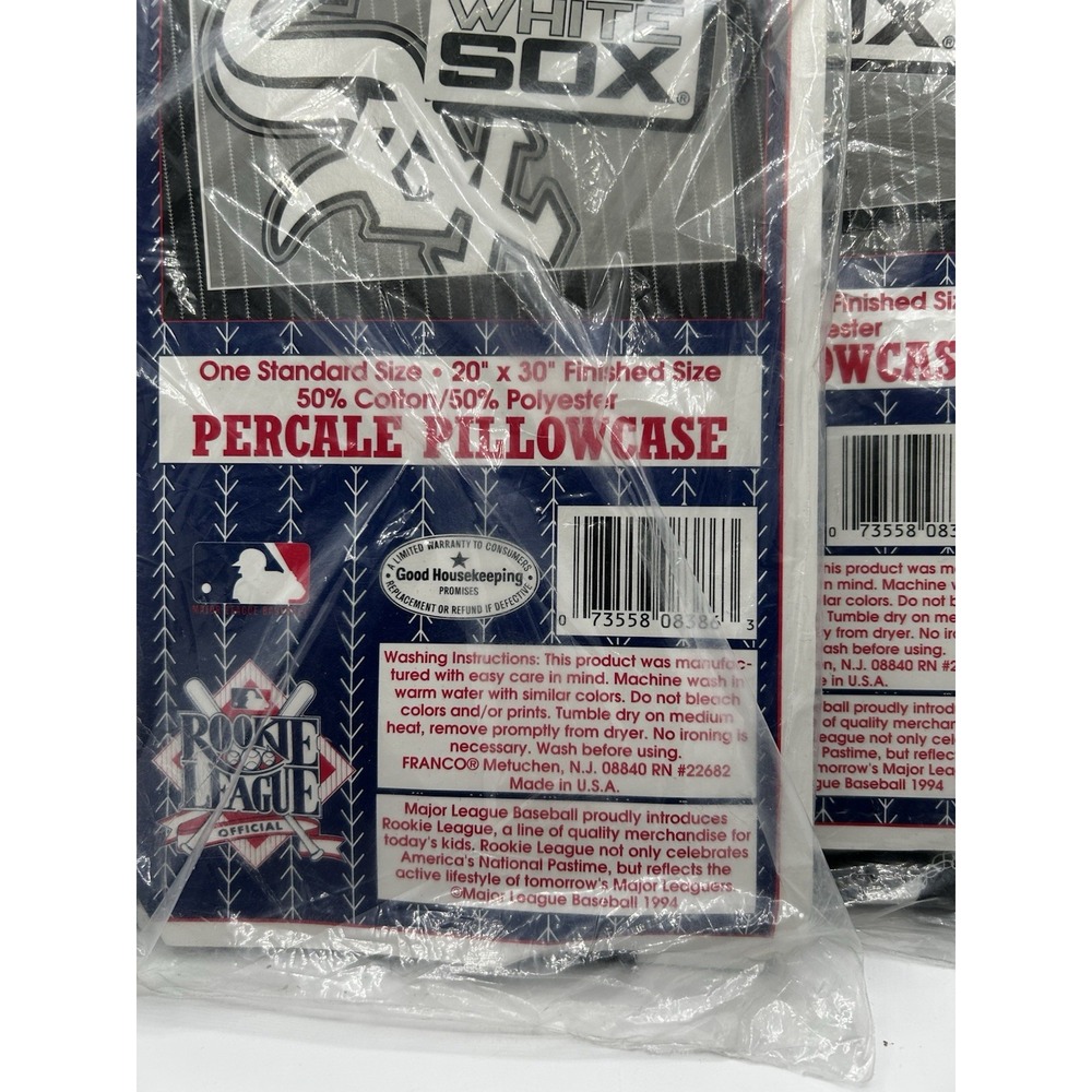 Vintage MLB Rookie League Percale Pillowcases Lot of 3 White Sox Rangers USA - Picture 5 of 5
